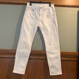 J Crew 484 Slim white denim